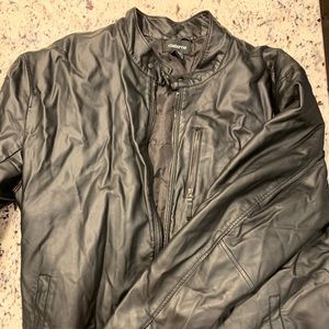 Claiborne leather bomber jacket
